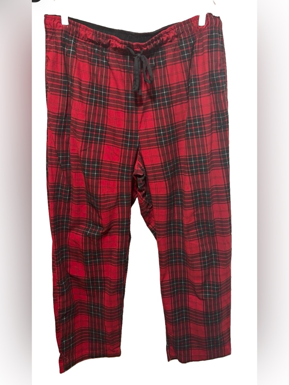 Nautica Red and Black Plaid Drawstring flannel pajama Pants